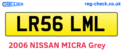 LR56LML are the vehicle registration plates.