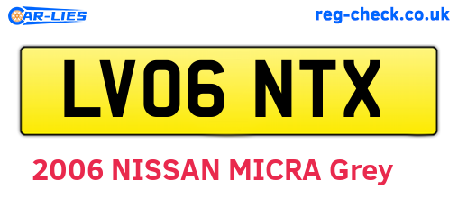 LV06NTX are the vehicle registration plates.