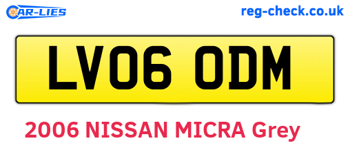 LV06ODM are the vehicle registration plates.
