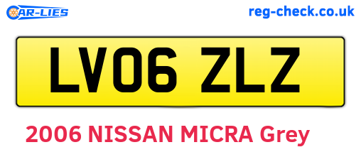 LV06ZLZ are the vehicle registration plates.