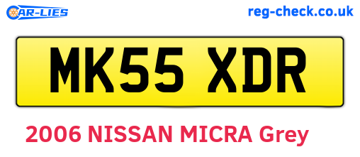 MK55XDR are the vehicle registration plates.