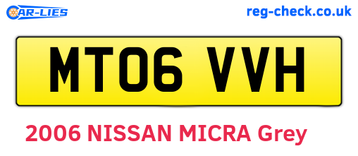 MT06VVH are the vehicle registration plates.