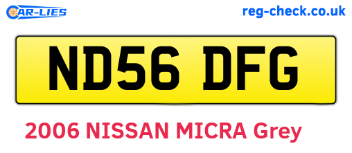 ND56DFG are the vehicle registration plates.