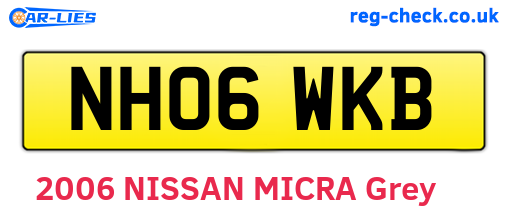 NH06WKB are the vehicle registration plates.