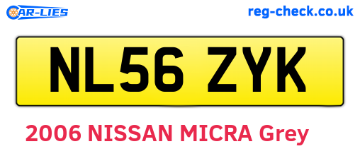 NL56ZYK are the vehicle registration plates.