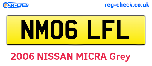 NM06LFL are the vehicle registration plates.