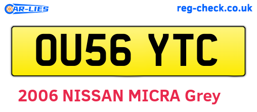 OU56YTC are the vehicle registration plates.