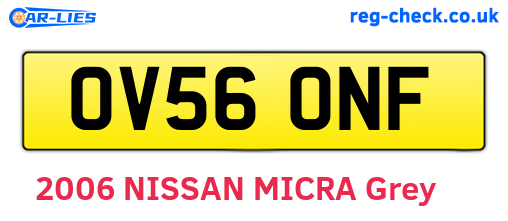 OV56ONF are the vehicle registration plates.