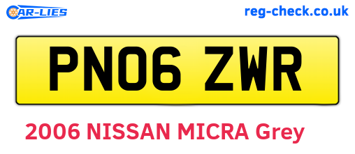 PN06ZWR are the vehicle registration plates.