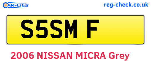 S5SMF are the vehicle registration plates.