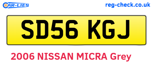 SD56KGJ are the vehicle registration plates.