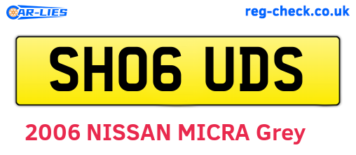SH06UDS are the vehicle registration plates.
