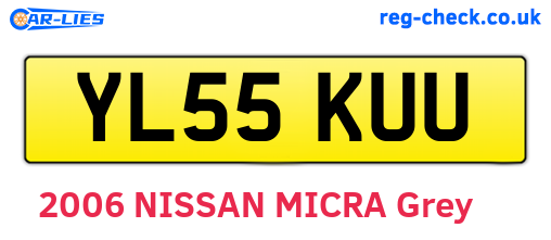 YL55KUU are the vehicle registration plates.