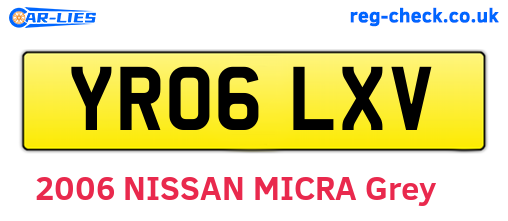 YR06LXV are the vehicle registration plates.