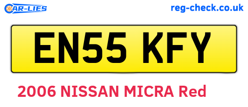 EN55KFY are the vehicle registration plates.
