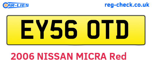 EY56OTD are the vehicle registration plates.
