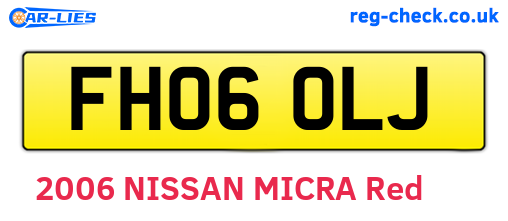 FH06OLJ are the vehicle registration plates.