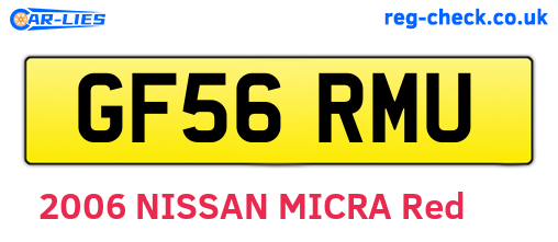 GF56RMU are the vehicle registration plates.