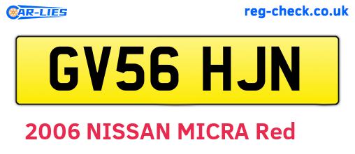 GV56HJN are the vehicle registration plates.
