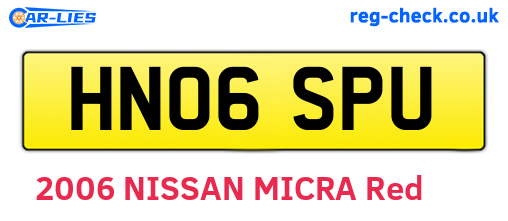 HN06SPU are the vehicle registration plates.