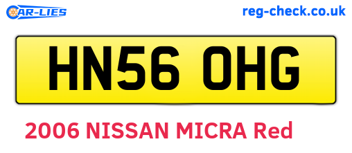 HN56OHG are the vehicle registration plates.
