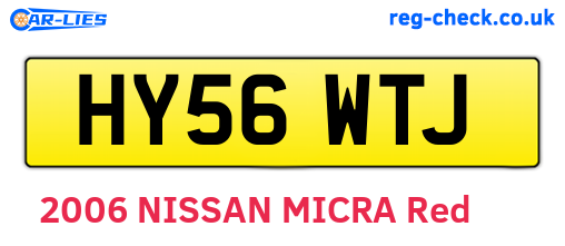 HY56WTJ are the vehicle registration plates.