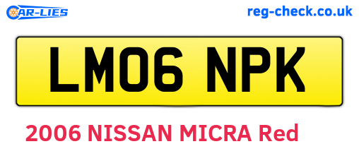 LM06NPK are the vehicle registration plates.
