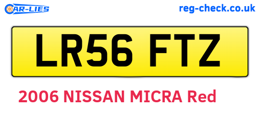 LR56FTZ are the vehicle registration plates.