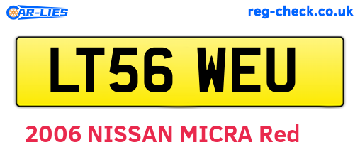 LT56WEU are the vehicle registration plates.