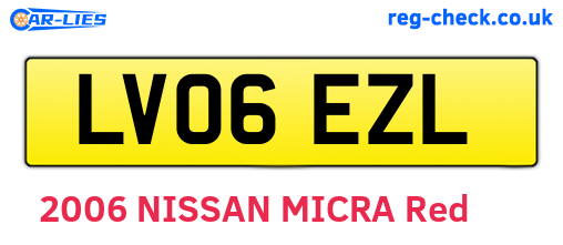 LV06EZL are the vehicle registration plates.