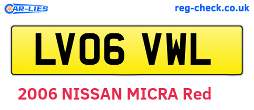 LV06VWL are the vehicle registration plates.