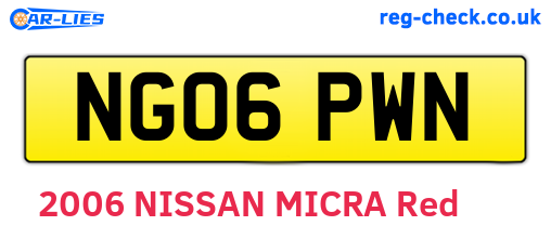 NG06PWN are the vehicle registration plates.