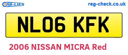 NL06KFK are the vehicle registration plates.