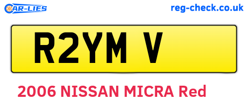 R2YMV are the vehicle registration plates.