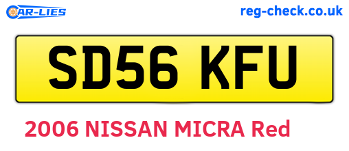 SD56KFU are the vehicle registration plates.