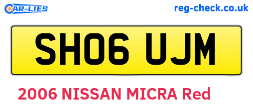 SH06UJM are the vehicle registration plates.