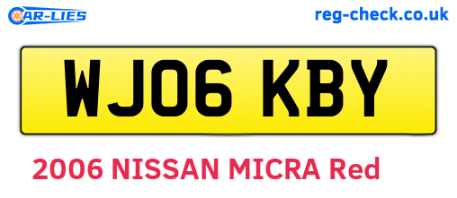 WJ06KBY are the vehicle registration plates.