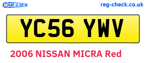 YC56YWV are the vehicle registration plates.