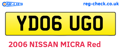 YD06UGO are the vehicle registration plates.