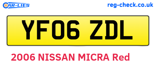 YF06ZDL are the vehicle registration plates.