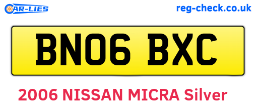 BN06BXC are the vehicle registration plates.