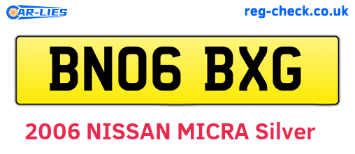 BN06BXG are the vehicle registration plates.