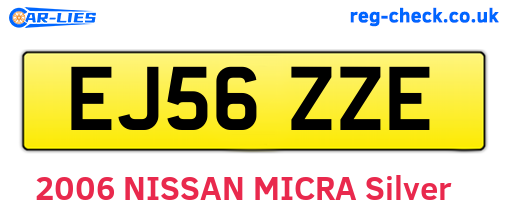 EJ56ZZE are the vehicle registration plates.
