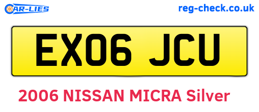 EX06JCU are the vehicle registration plates.
