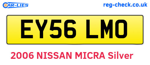 EY56LMO are the vehicle registration plates.