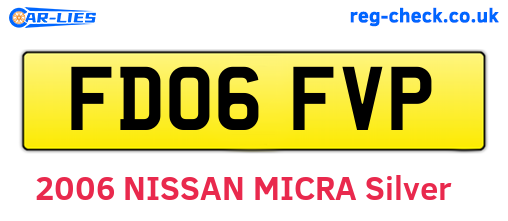 FD06FVP are the vehicle registration plates.