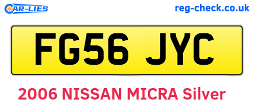 FG56JYC are the vehicle registration plates.