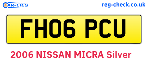 FH06PCU are the vehicle registration plates.