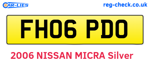 FH06PDO are the vehicle registration plates.