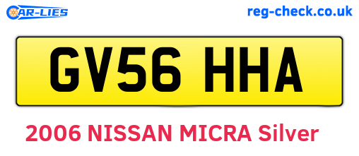GV56HHA are the vehicle registration plates.